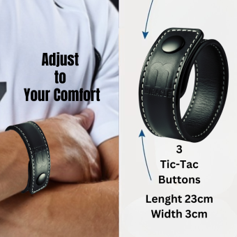 BioMagnetic Bracelet (Wristband) – Genuine 100% Leather and 5x Strength Rare-earth Neodymium Magnets