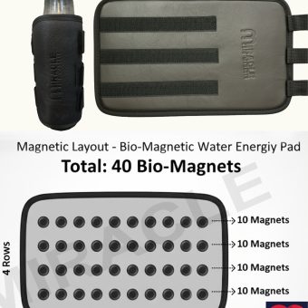 Premium Bio Magnetic Water Energy Pad | Helps Enhance the Energy Level of Water | Suitable for Glasses & Containers | Wellness Support – Genuine 100% Leather and Rare Earth Neodymium Magnets (40 Nos) Miracle Brand.